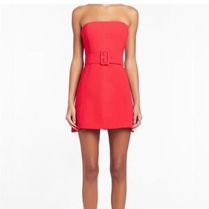 Amanda Uprichard Strapless Scarlet Dress